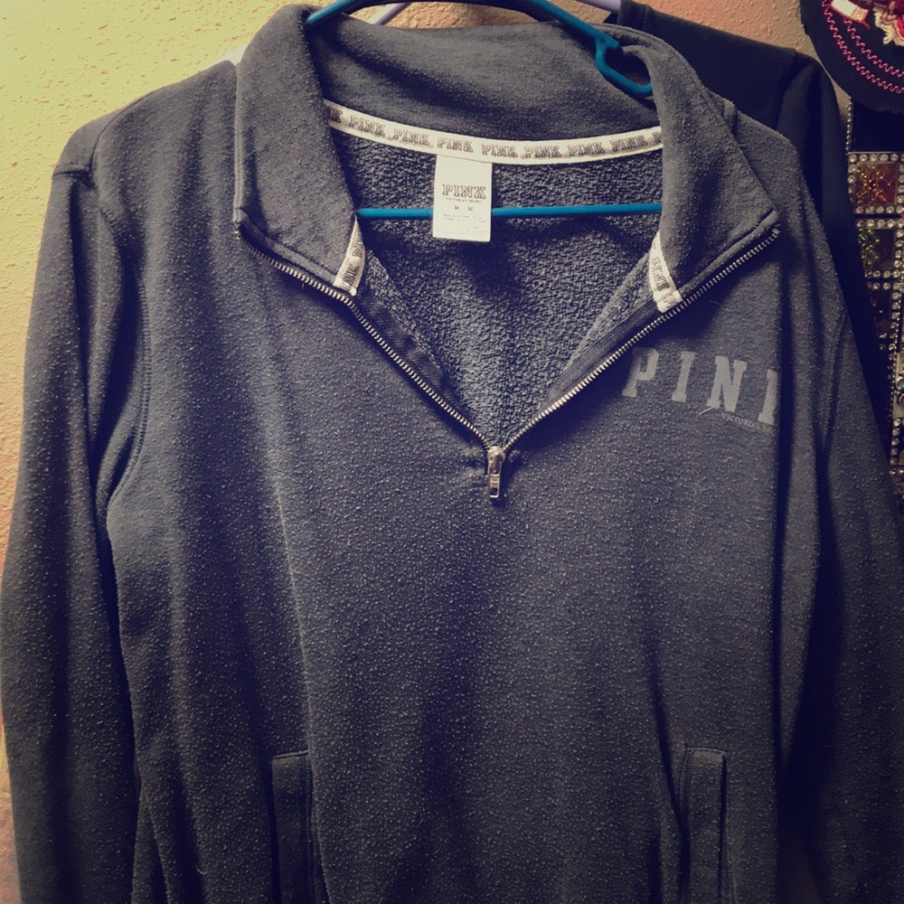 Pink half zip sweatshirt